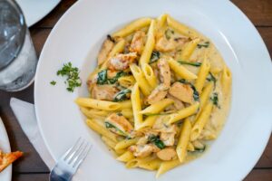 Chicken with Pasta at Volare