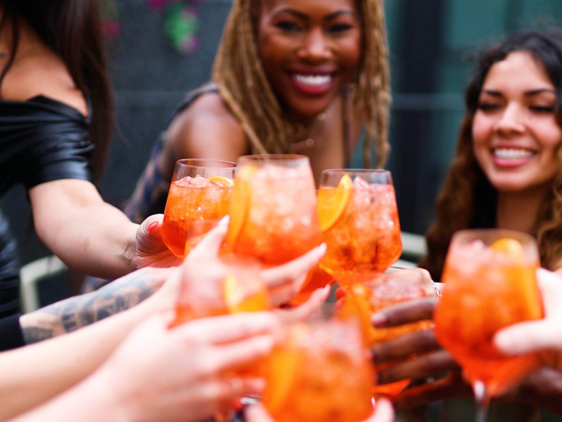 Cheers at Lunatique Rooftop Bar