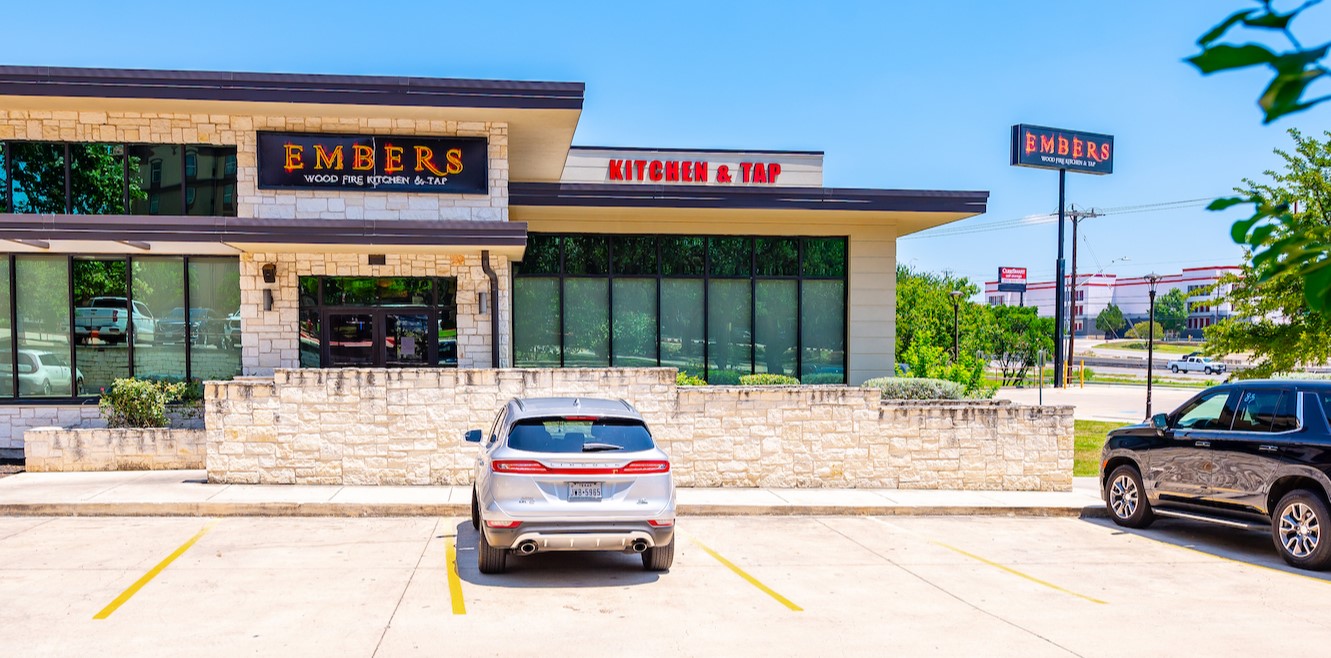 Exterior of Embers Wood Fired Restaurants